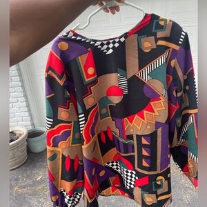 Notations Color Block Blouse